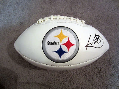 HINES WARD Pittsburgh Steelers Autographed SIGNED Logo Football w/ COA New MVP - Image 1 of 2