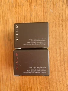 X2 New & Boxed BECCA Dual Point Anti Bacterial Slim Pencil Sharpener DUO - Picture 1 of 6