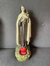 St Therese of Lisieux chalkware statue 14” antique relic