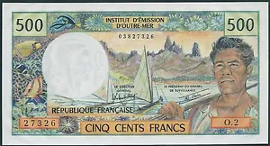 Tahiti 1969 500 Franc Pk25b2 AU - Picture 1 of 2