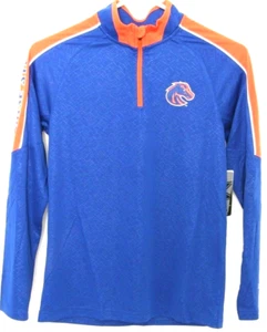 Boise State Broncos BSU Colosseum Blue 1/4 Zip Pullover LS Shirt Youth M 12-14 - Picture 1 of 9