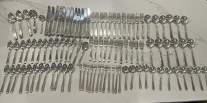 N.S. CO. Trademark Stainless Steel Flatware Set 102 Pieces Lot Silverware - Picture 1 of 15