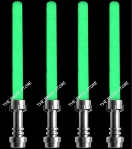 4 X OFFICIAL LEGO - LIGHTSABERS - METALLIC HILT / GLOW IN THE DARK - FAST - NEW - Picture 1 of 1