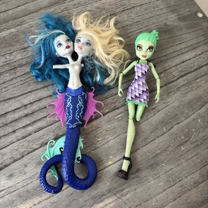 Monster High Doll Lot Gorgon Snake Girl Great Scarrier Reef - Picture 1 of 11