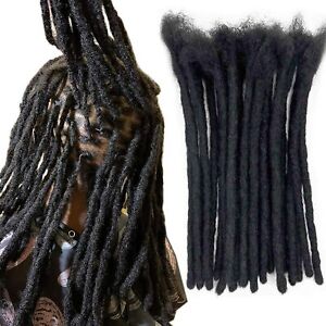 8" Short Handmade Crochet Dreadlocks 100% Human Hair Locks Dreads Extension-US