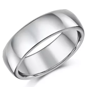 Brand New Tungsten Ring 7mm Heavy Weight Solid Tungsten Polished Wedding Ring - Picture 1 of 2