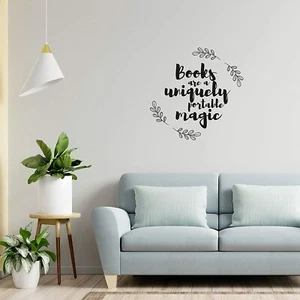 Books Are Uniquely Quote Vinyl Design Wall Art Decal Boys Girls Kid Rooms Decor - Picture 1 of 6