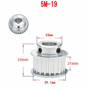 Rueda síncrona de polea HTD5M 19T diámetro clave para impresora 3D de correa de 20 mm de ancho - Imagen 1 de 21
