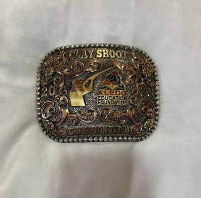 Trophy Rodeo Champion Пряжка на Ремень Глина Скит Стрельба - Изображение 1 из 2