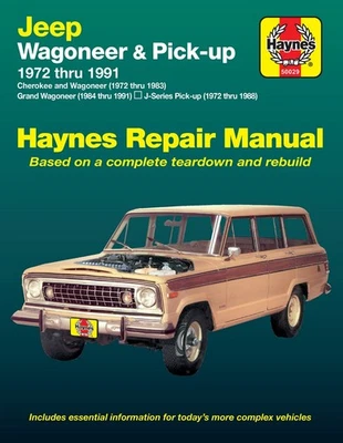Wagoneer Grand Wagoneer Cherokee Revue Technique Haynes JEEP Anglais Etat - NEU - Photo 1/2
