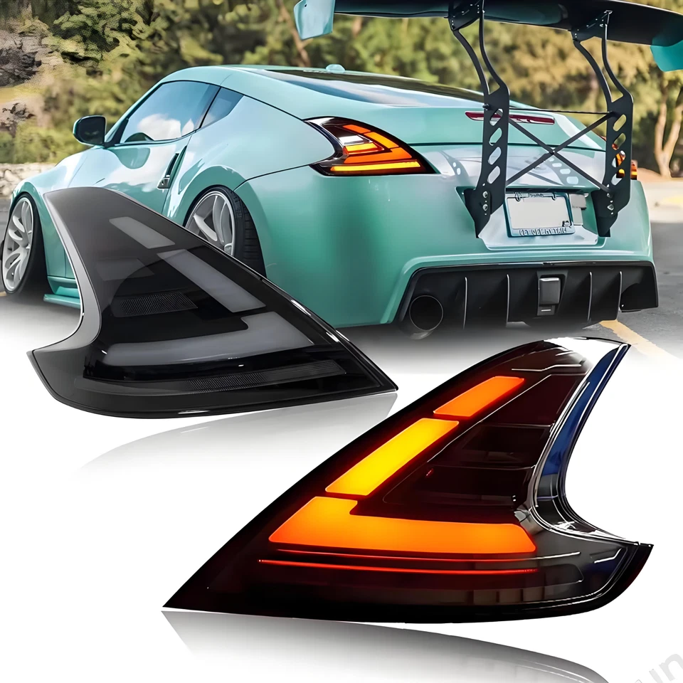 Smoke Pair LED Tail lights For Nissan 370Z Z34 2009-2020 Taillamp Rear Lamp Foto 1 de 4