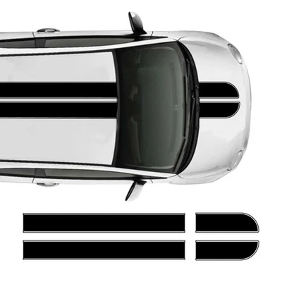 calcomanías techo doble raya fiat 500 Foto 1 de 2