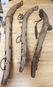 LOT OF 3 ANTIQUE VINTAGE HORSE MULE YOKE HAMES HARNESS Primitive Wall Hanger - Picture 1 of 13
