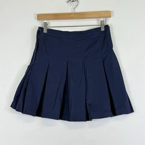 Vineyard Vines Navy Blue Twill Kick Pleat Uniform Mini Skirt Girls Kids Size 12 - Picture 1 of 8
