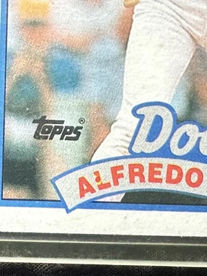 1989 Topps #62 Alfredo Griffin Los Angeles Dodgers (tarjeta de error) Foto 1 de 3