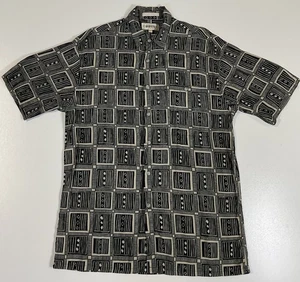 Vintage Campia Moda Geometric Hawaiian Shirt Sz M/L Beach Rayon Dad 90s - Picture 1 of 9