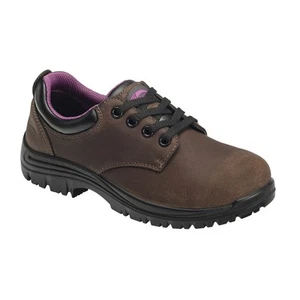 Avenger Women's Foreman Composite Toe EH Waterproof Oxford Work Shoe Brown/Purpl - Picture 1 of 6