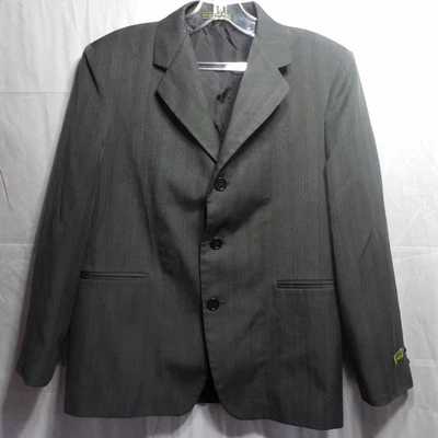 Greendog Boys Dark Gray Blazer Jacket Sz 14 Husky 100% Polyester - Image 1 of 4