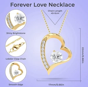 Collar Esposa Oro Amarillo Caja Regalo Mensaje Luz - Imagen 1 de 6