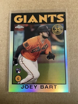 2021 Topps Chrome Joey Bart 86BC-15 Refractor 35th Anniversary Rookie RC Giants - Image 1 of 2