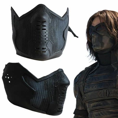 Máscara de disfraces de látex Winter Soldier James Buchanan/Bucky Barnes accesorios de Halloween Foto 1 de 4