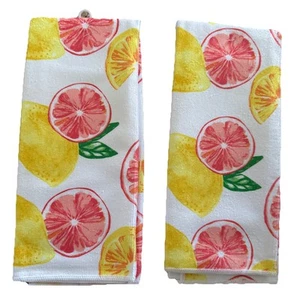 Lemon and grapefruit Kitchen Towels - Set of 2 - Imagen 1 de 2