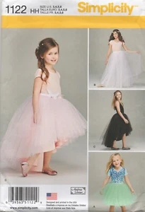 Simplicity Schnittmuster 1122 Rock Tüll Netz Ballett Party lang Gr. 3 4 5 6 Neu - Bild 1 von 13