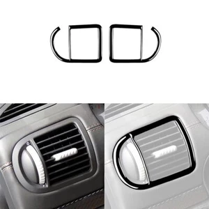 2Pcs Glossy Piano Black Side Air Vent Outlet Cover Trim For Porsche Cayenne - Picture 1 of 11