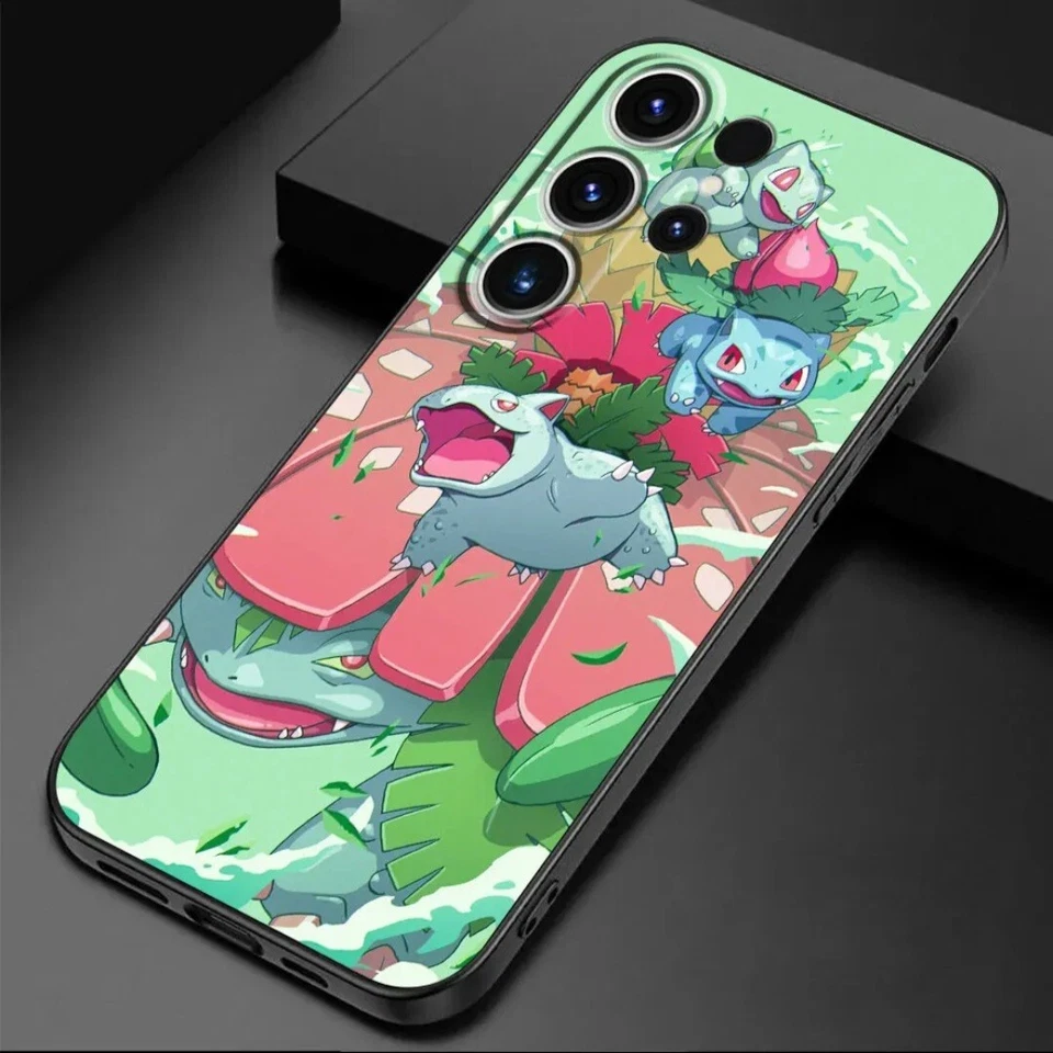 Capa telefone Pokémon Samsung Galaxy S24 Plus Venusaur, Ivysaur, Bulbasaur - Imagem 1 de 1
