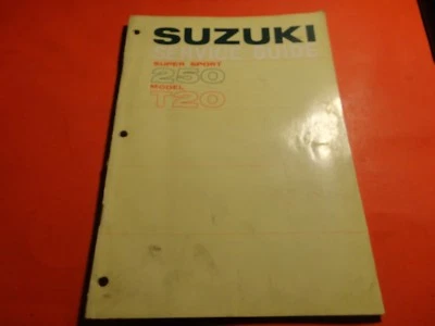 MANUAL DE SERVICIO SUPER SPORT SUZUKI T250 DE FÁBRICA FABRICANTE DE EQUIPOS ORIGINALES CON DIAGRAMA 60 PÁGINAS Foto 1 de 4