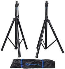 Pair Rockville RVES1 Adjustable Tripod DJ PA Speaker Stands+Carry Bag/Universal