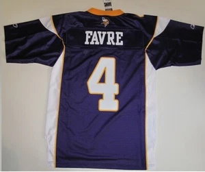 Camiseta Reebok Premier NFL Vikings Brett Favre púrpura para hombre talla S - Imagen 1 de 2