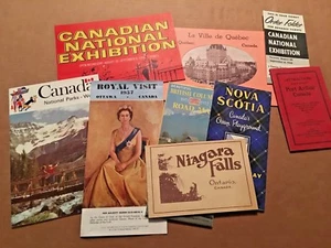 A Collection of 9 Travel Booklets, Brochures, including 2 Map for Canada 1930's - Picture 1 of 6