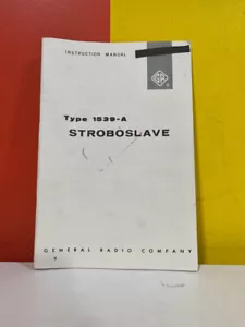 General Radio Type 1539-A Stroboslave Instruction Manual - Picture 1 of 2