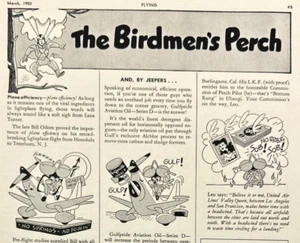 1950 Gulf Aviation Products The Birdman's Perch Cartoons Vintage Print Ad - Picture 1 of 7