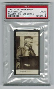 PSA 2  JOHN D ROCKEFELLER 1922 Felix Potin Trade Card
