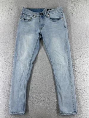 Volcom Jeans Mens 28 Blue Denim 2X Vorta Slim Tapered Leg Cotton 27x28 - Image 1 of 4