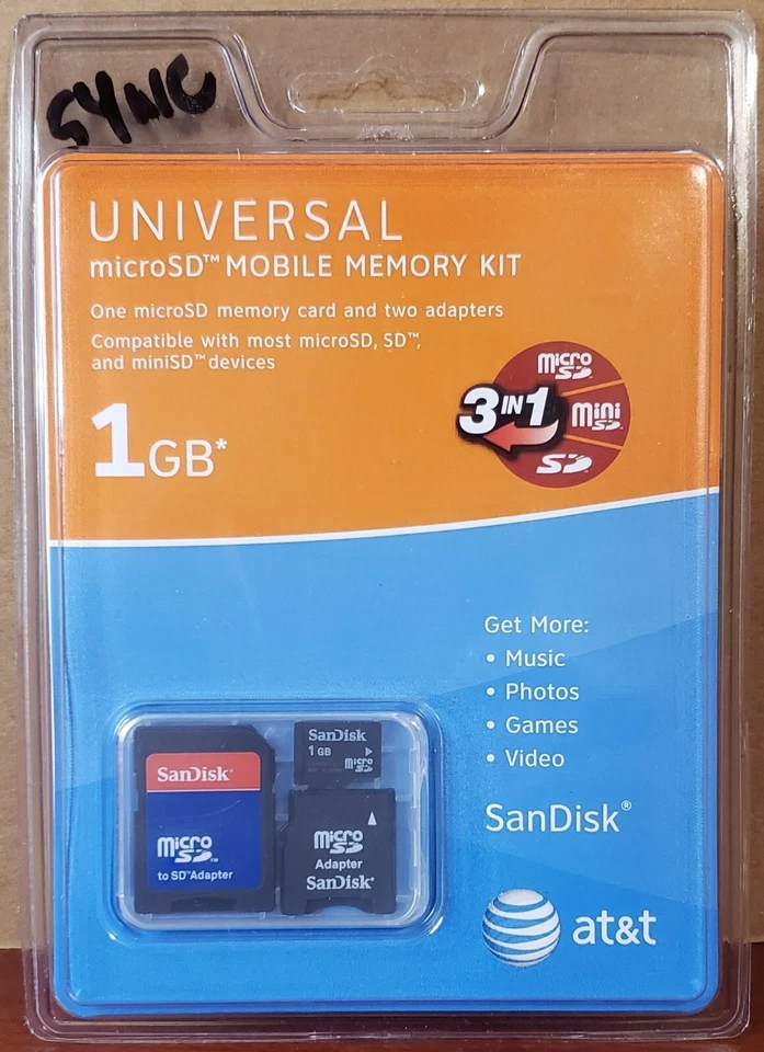 AT&T Universal NEW SanDisk microSD Mobile Memory Kit 1 GB - Image 1 of 2