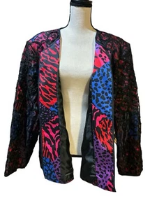 FRENZ By Theresa Reno Art Jacket Vibrant Plus Sz 3X Fairy Goth - Picture 1 of 5