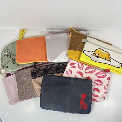Lote de 10 Bolsas de Maquillaje Ipsy Cremallera Betty Boop Lentejuelas Labios Brillo Rosa Negro Rojo Foto 1 de 4
