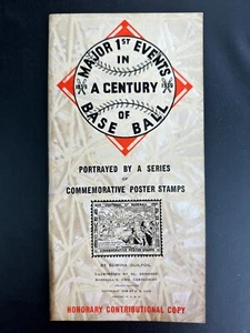 1939 Major 1st Events in a Century of Baseball 36p Honorary Contributional Copy - Picture 1 of 8