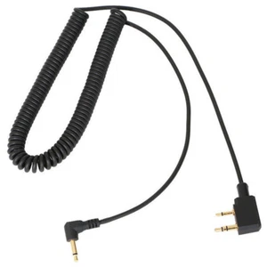 Listen Only Coil Cord Cable w/ Male 3.5 mm Kenwood 2 Pin Style Handheld Radios - Picture 1 of 1