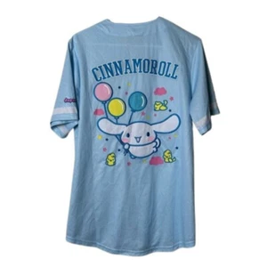 JapanLA blue cinnamoroll sanrio embroidered baseball jersey top M kawaii rare - Picture 1 of 9