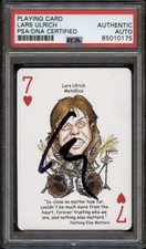 2012 Hero Decks Rock 'N Roll Playing Card Lars Ulrich Auto PSA/DNA Authenticated