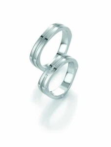 Wedding Rings Breuning Design Collection 5257/5258 IN 585 Gold 14 CT White Gold - Picture 1 of 2