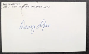 Davey Lopes - 1972 Debut Autographed GPC - Los Angeles Dodgers - Picture 1 of 3
