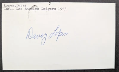 Davey Lopes - 1972 Debut Autographed GPC - Los Angeles Dodgers - Image 1 of 3