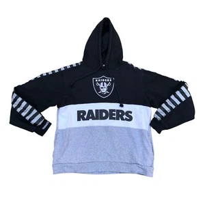 MITCHELL & NESS Oakland Raiders Hoodie Sweatshirt LRG Men's NFL Pullover Sweater - Picture 1 of 11