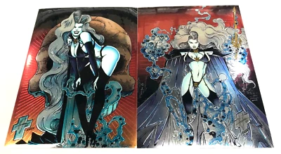 1995 KROME LADY DEATH CHROMIUM SERIES 2 TRADING CARD SUPER PROMO CARD SET (2) - Image 1 of 2