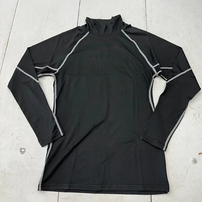 Camisa deportiva negra lisa manga larga cuello tortuga para mujer talla XS NUEVA Foto 1 de 4